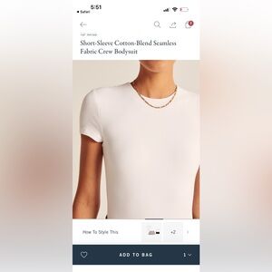 Abercrombie, short sleeve bodysuit